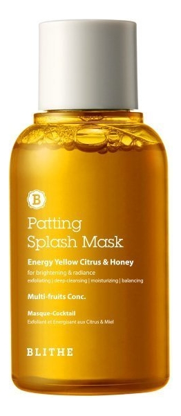 Сплэш-маска для сияния лица Энергия Patting Splash Mask Energy Yellow Citrus & Honey (цитрус и мед): Маска 70мл