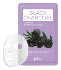 Yu.r Маска для лица с экстрактом угля Black Charcoal Sheet Mask