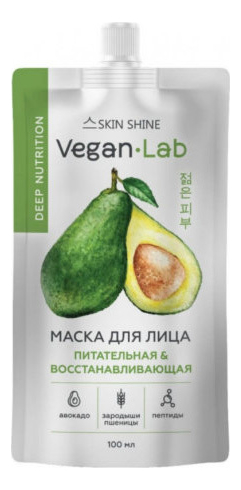 

Питательная и восстанавливающая маска для лица Vegan Lab 100мл