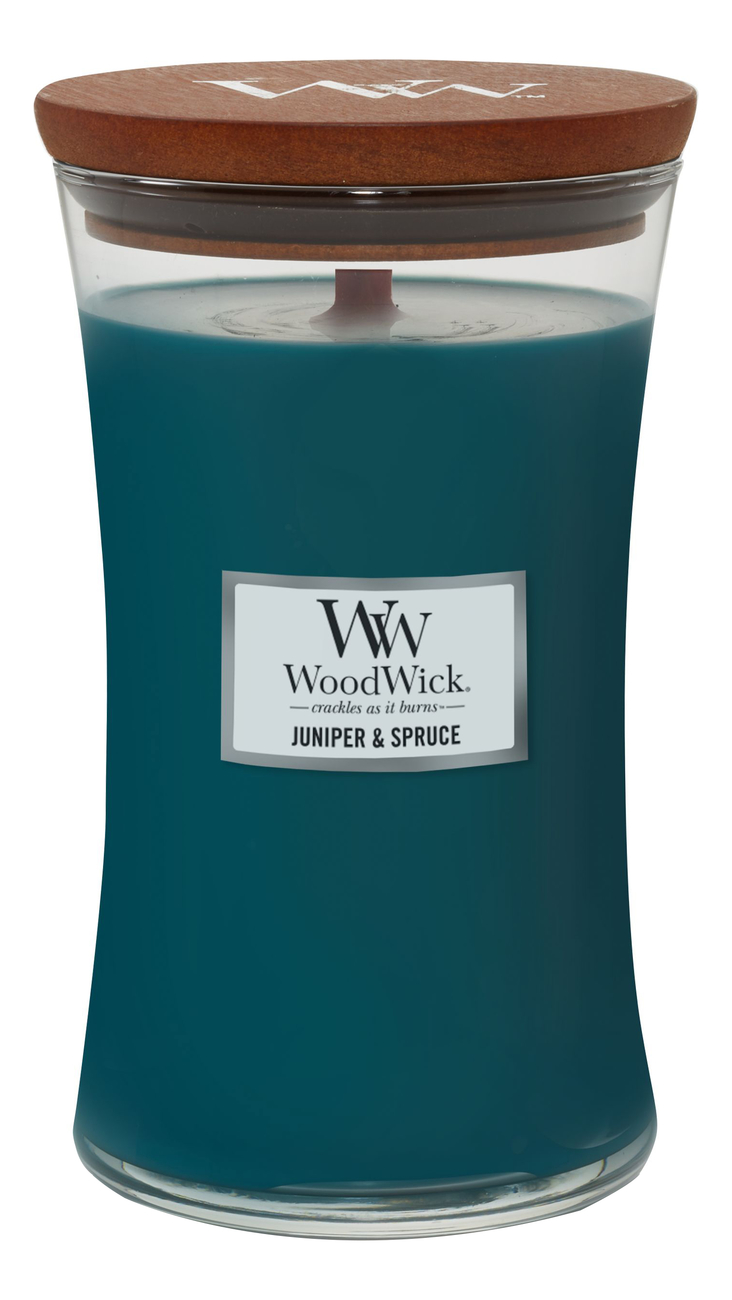 Купить Ароматическая свеча Juniper & Spruce: свеча 610г, Ароматическая свеча Juniper & Spruce, WoodWick