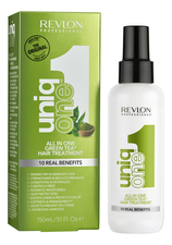 Revlon Professional Несмываемая маска-спрей для волос с ароматом зеленого чая Uniq One All in One Green Tea Hair Treatment 150мл