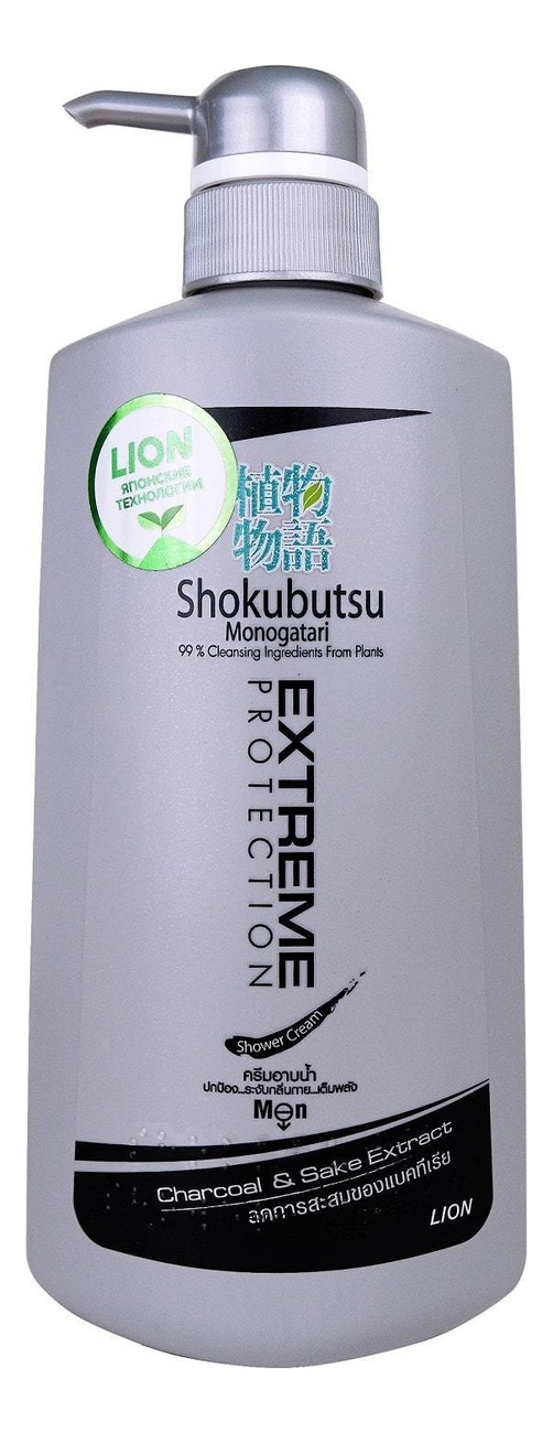 Увлажняющий крем-гель для душа с экстрактом древесного угля Men Shokubutsu Monogatari 500мл