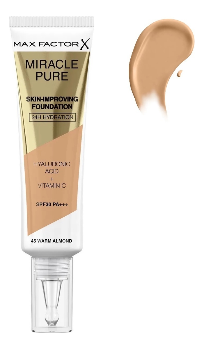 

Тональный крем для лица Miracle Pure Skin-Improving Foundation SPF30 PA++ 30мл: 45 Warm Almond, Тональный крем для лица Miracle Pure Skin-Improving Foundation SPF30 PA++ 30мл