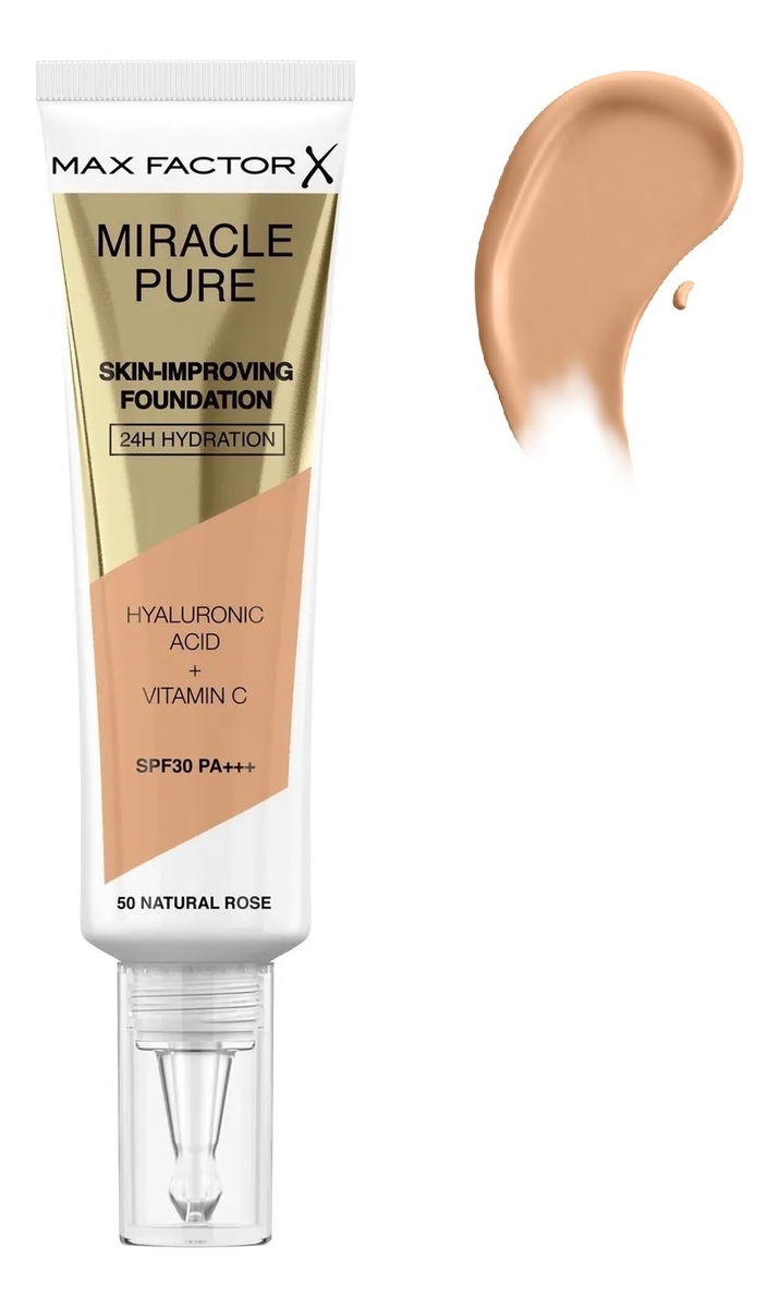 

Тональный крем для лица Miracle Pure Skin-Improving Foundation SPF30 PA++ 30мл: 50 Natural Rose, Тональный крем для лица Miracle Pure Skin-Improving Foundation SPF30 PA++ 30мл