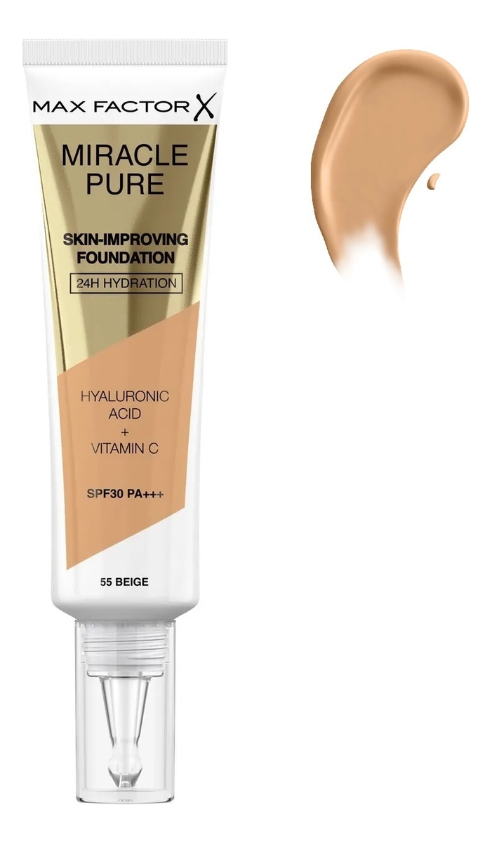 

Тональный крем для лица Miracle Pure Skin-Improving Foundation SPF30 PA++ 30мл: 55 Beige, Тональный крем для лица Miracle Pure Skin-Improving Foundation SPF30 PA++ 30мл