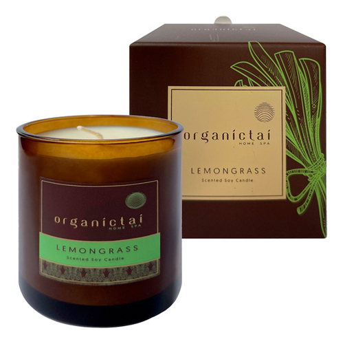 Купить Соевая ароматическая свеча Лемонграсс Lemongrass 180мл, Organic Tai