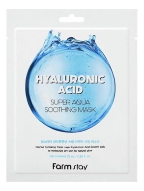 Маска для лица Hyaluronic Acid Super Aqua Soothing Mask 25мл: Маска 1шт