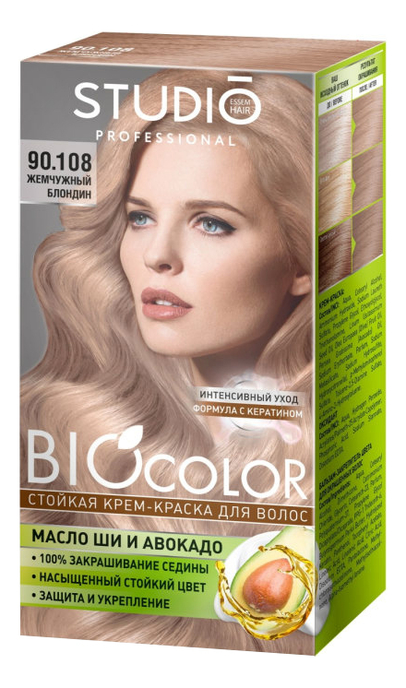 

Стойкая краска для волос Biocolor 2*50/15мл: 90.108 Жемчужный блондин, Стойкая краска для волос Biocolor 2*50/15мл