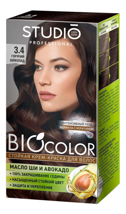 

Стойкая краска для волос Biocolor 2*50/15мл: 3.4 Горячий шоколад, Стойкая краска для волос Biocolor 2*50/15мл