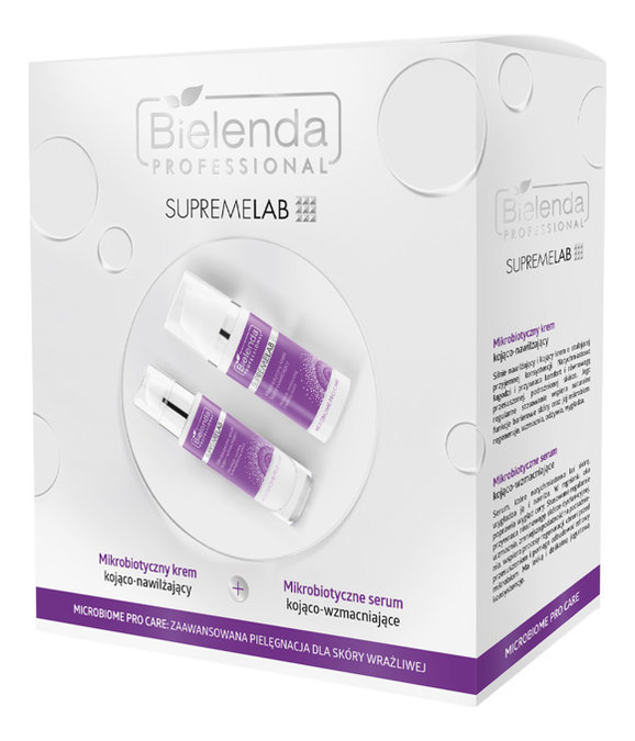 Купить Набор для лица SupremeLab Microbiome Pro Care (микробиотическая сыворотка 30мл + микробиотический успокаивающий крем 50мл), Bielenda Professional