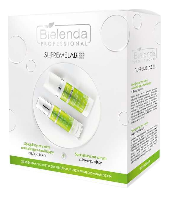 

Набор для лица SupremeLab Sebio Derm (специалистическая себо-регулирующая сыворотка 30мл + специалистический нормализующий крем 50мл)