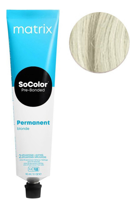 Перманентный аммиачный краситель для волос SoColor Pre-Bonded Permanent Blonde 90мл: UL-A+ Пепельный+