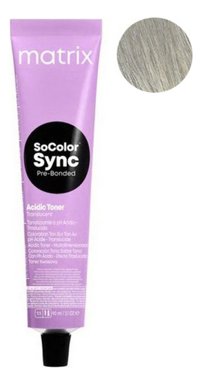 Купить Кислотный тонер для волос SoColor Sync Acidic Toner Sheer 90мл: 8AA Прозрачный стальной, MATRIX