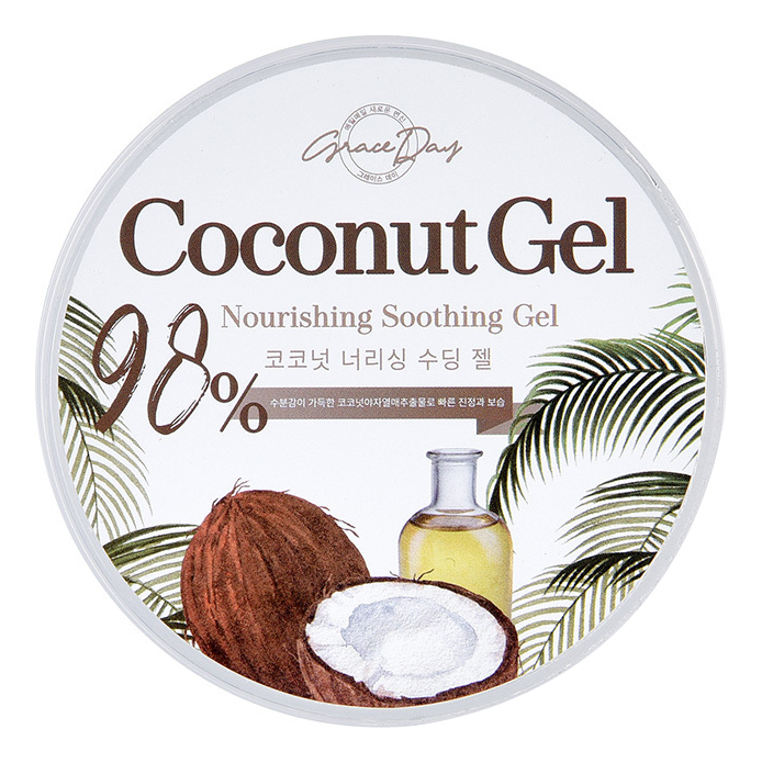 Купить Гель для лица и тела с экстрактом кокоса Coconut Nourishing Soothing Gel 300мл, Grace Day
