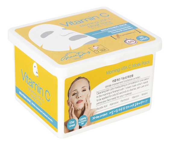 Тканевая маска для лица с витамином Morning Vita C Mask Pack 30шт
