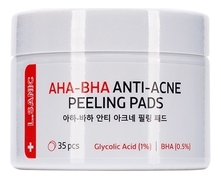 L.Sanic Отшелушивающие пэды с кислотами против несовершенств кожи AHA-BHA Anti-Acne Peeling Pads 35шт