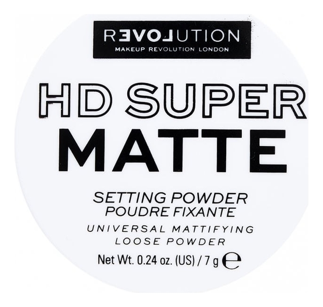 Рассыпчатая пудра для лица HD Super Matte Setting Powder 7г рассыпчатая пудра для лица hd super matte setting banana powder 7г