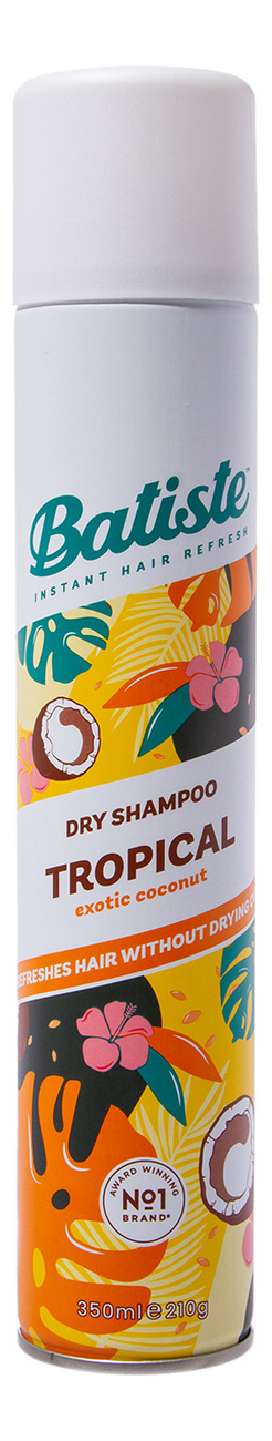 

Сухой шампунь с ароматом тропических фруктов Tropical Dry Shampoo Exotic Coconut: Шампунь 350мл, Сухой шампунь с ароматом тропических фруктов Tropical Dry Shampoo Exotic Coconut