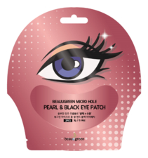 BeauuGreen Осветляющие патчи для кожи вокруг глаз с экстрактом жемчуга Micro Hole Pearl & Black Eye Patch 3г