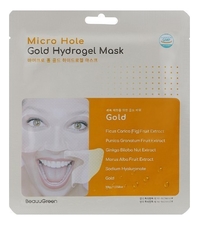 BeauuGreen Гидрогелевая маска для лица с золотом Micro Hole Gold Hydrogel Mask 30г