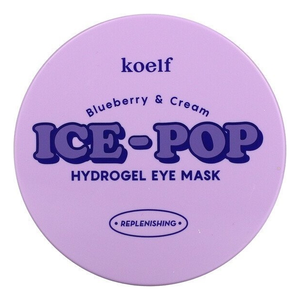 Купить Гидрогелевые патчи для кожи вокруг глаз с экстрактом черники Blueberry & Cream Ice-pop Hydrogel Eye Mask 60шт, Гидрогелевые патчи для кожи вокруг глаз с экстрактом черники Blueberry & Cream Ice-pop Hydrogel Eye Mask 60шт, Koelf