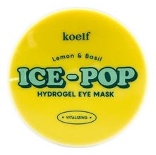 Koelf Гидрогелевые патчи для кожи вокруг глаз с экстрактом лимона и базилика Lemon & Basil Ice-Pop Hydrogel Eye Mask 60шт