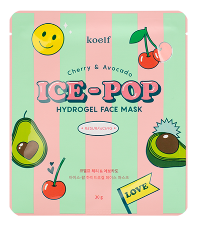 

Гидрогелевая маска с экстрактом вишни и авокадо Cherry & Avocado Ice-Pop Hydrogel Face Mask 30г