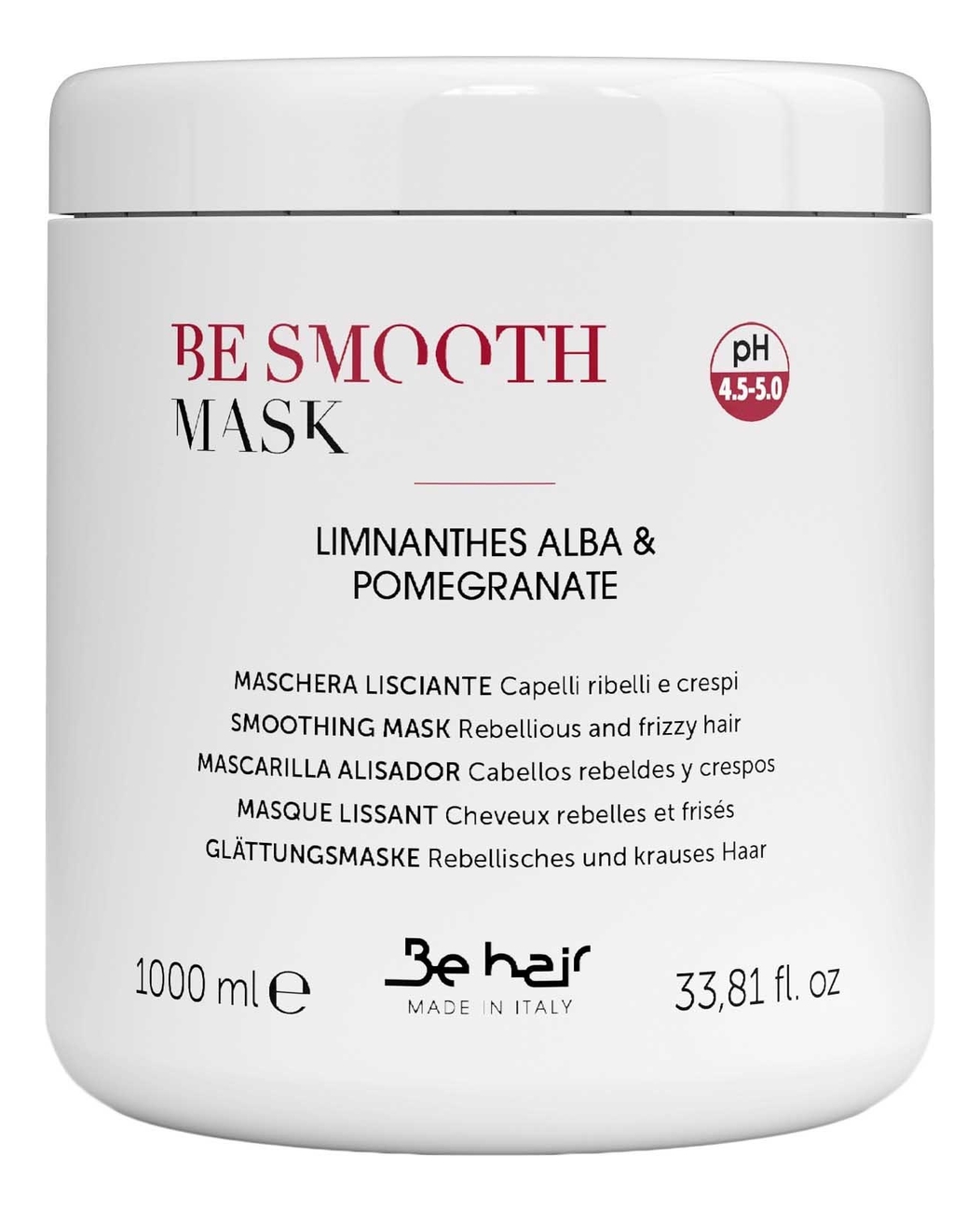 Разглаживающая маска для непослушных волос Be Smooth Smoothing Mask: Маска 1000мл