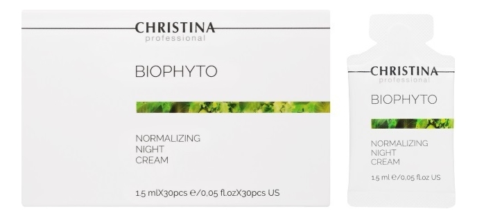 Нормализующий ночной крем для лица Bio Phyto Normalizing Night Cream: Крем 30*1,5мл christina крем bio phyto normalizing night cream нормализующий ночной 75 мл