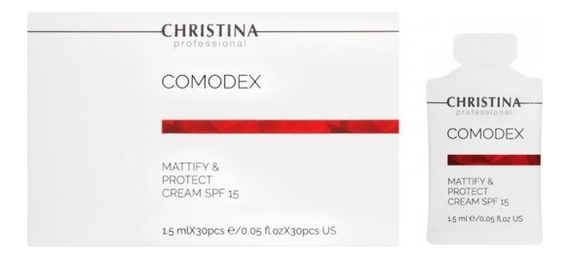 

Матирующий защитный крем для лица Comodex Mattify & Protect Cream SPF15: Крем 30*1,5мл, Матирующий защитный крем для лица Comodex Mattify & Protect Cream SPF15