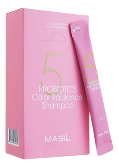 Купить Шампунь для защиты цвета волос с пробиотиками 5 Probiotics Color Radiance Shampoo: Шампунь 20*8мл, Masil