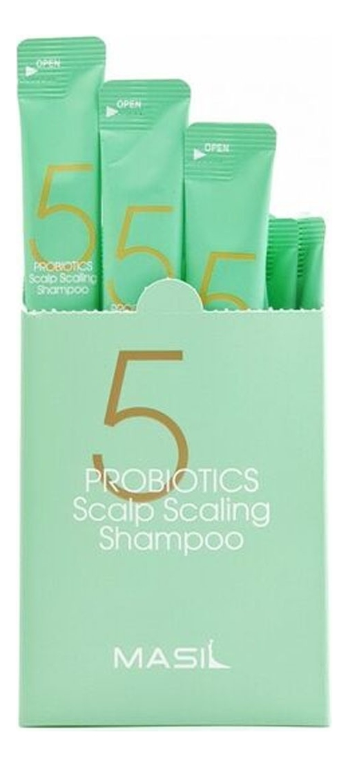 Шампунь для глубокого очищения кожи головы с пробиотиками 5 Probiotics Scalp Scaling Shampoo: Шампунь 20*8мл apivita дезодорант с прополисом и пробиотиками be fresh 24 часа защиты 12 50 мл