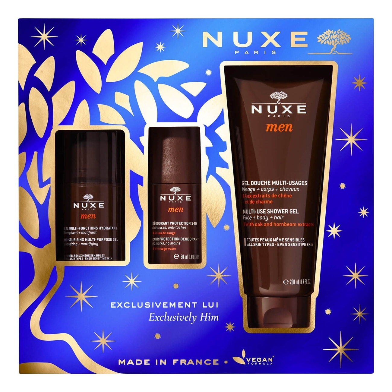 

Набор Men (гель д/лица Multi-Purpose Gel 50мл + шариковый дезодорант 24HR Protection 50мл + гель д/душа Multi-Use Shower Gel 200мл)