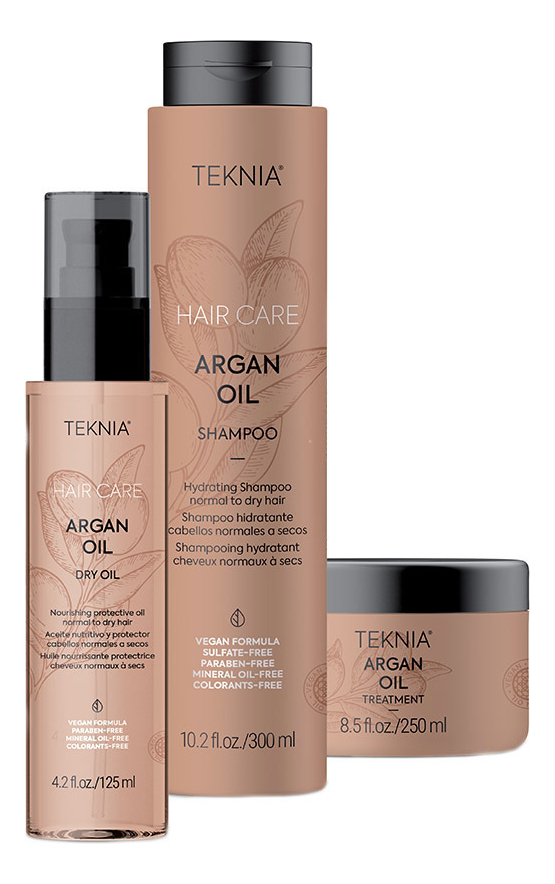 

Набор для волос Teknia Argan Oil (шампунь 300мл + маска 250мл + масло 125мл)