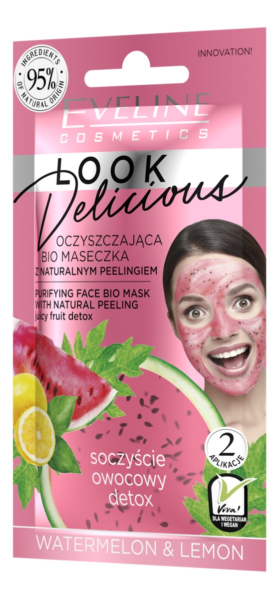 

Bio маска для лица с натуральным скрабом Арбуз и лимон Look Delicious Watermelon & Lemon Mask 10мл: Маска 6шт, Bio маска для лица с натуральным скрабом Арбуз и лимон Look Delicious Watermelon & Lemon Mask 10мл