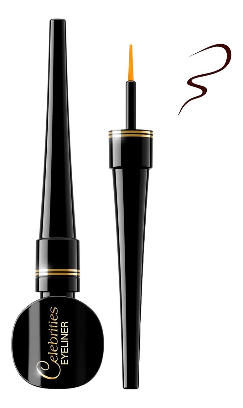 Водостойкая подводка для глаз Celebrities Eyeliner 3мл: Vinyl Black