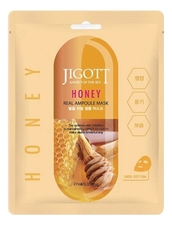 Jigott Тканевая маска для лица с медом Honey Real Ampoule Mask 27мл