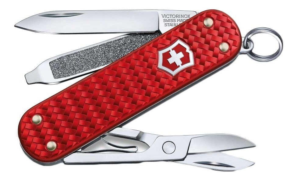 

Нож-брелок Classic SD Precious Alox Iconic Red 58мм, 5 функций 0.6221.401G