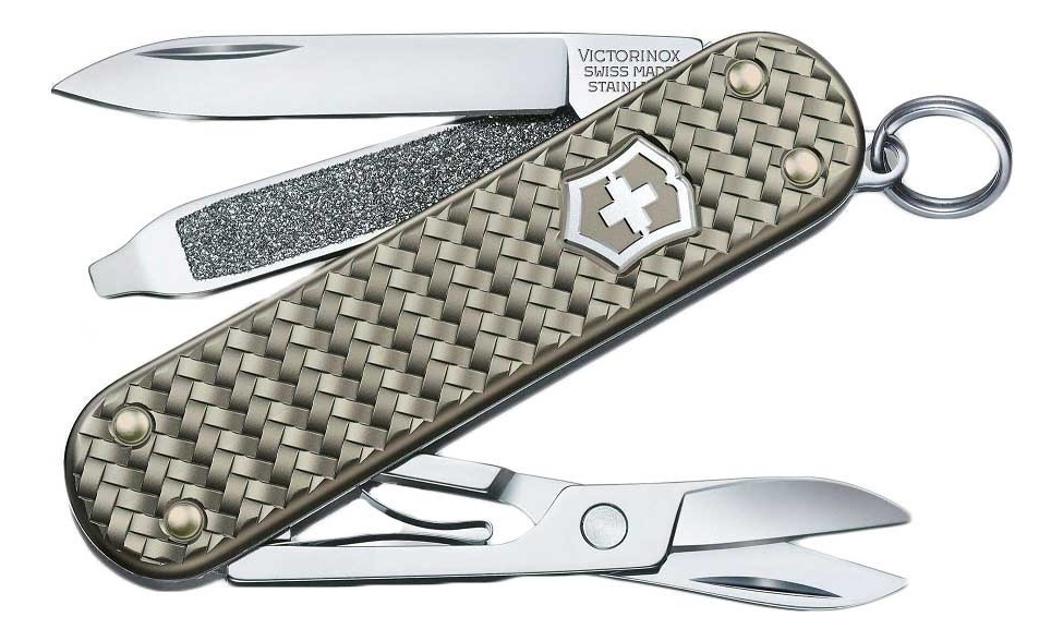 Нож-брелок Classic SD Precious Alox Infinite Grey 58мм, 5 функций 0.6221.4031G