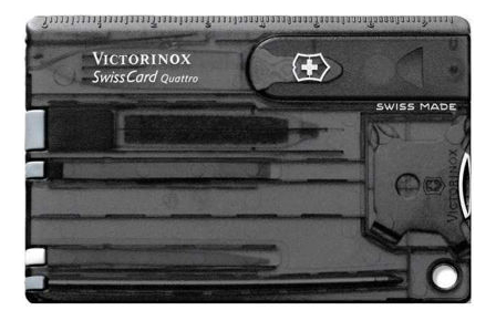 

Швейцарская карточка Swisscard Quattro 13 функций 0.7233.T3 (полупрозрачная черная)