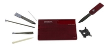 Victorinox Швейцарская карточка Swisscard Quattro 13 функций 0.7200.T (полупрозрачная красная)