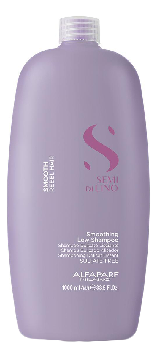 Разглаживающий шампунь для непослушных волос Semi di Lino Smooth Smoothing Low Shampoo: Шампунь 1000мл