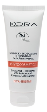 Гоммаж-эксфолиант для лица с энзимами папайи и граната Phytocosmetics Cica-Sensetive 100мл