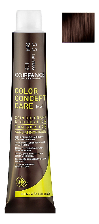 

Натуральный безаммиачный крем-краситель для волос Color Concept Care 100мл: 5.35 Светлый шатен золотистый махагон, Натуральный безаммиачный крем-краситель для волос Color Concept Care 100мл