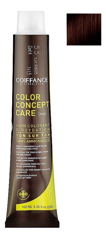 

Натуральный безаммиачный крем-краситель для волос Color Concept Care 100мл: 5.52 Светлый шатен махагон фиолетовый, Натуральный безаммиачный крем-краситель для волос Color Concept Care 100мл