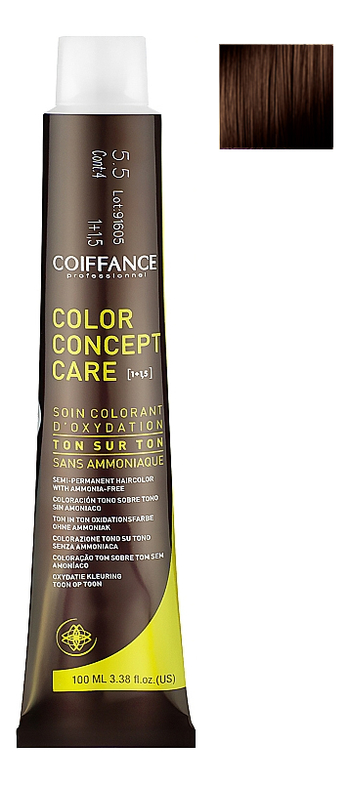 

Натуральный безаммиачный крем-краситель для волос Color Concept Care 100мл: 6.35 Темно-русый золотисто-махагоновый, Натуральный безаммиачный крем-краситель для волос Color Concept Care 100мл