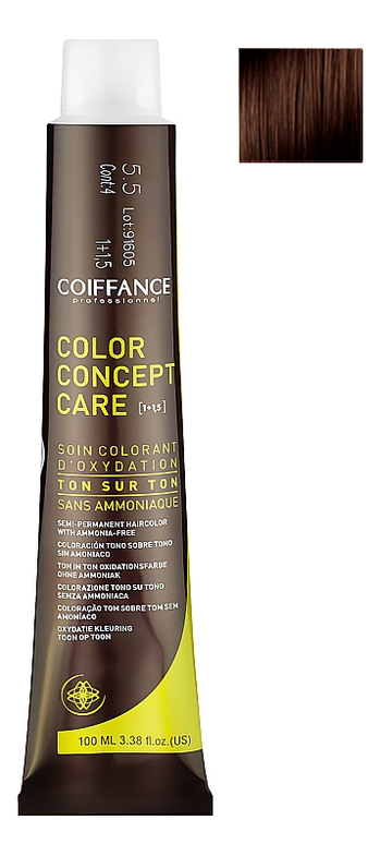 

Натуральный безаммиачный крем-краситель для волос Color Concept Care 100мл: 5.4 Светлый шатен медный, Натуральный безаммиачный крем-краситель для волос Color Concept Care 100мл