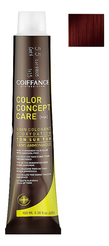 Натуральный безаммиачный крем-краситель для волос Color Concept Care 100мл: 6.64 Темно-русый красно-медный