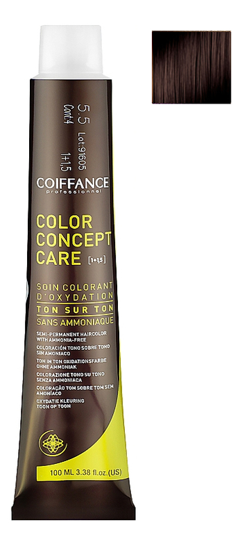 

Натуральный безаммиачный крем-краситель для волос Color Concept Care 100мл: 5.32 Светлый шатен золотисто-фиолетовый, Натуральный безаммиачный крем-краситель для волос Color Concept Care 100мл