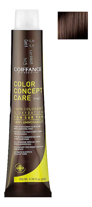 

Натуральный безаммиачный крем-краситель для волос Color Concept Care 100мл: 6.23 Темно-русый фиолетово-золотистый, Натуральный безаммиачный крем-краситель для волос Color Concept Care 100мл